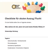 Checkliste fuer den Notfall