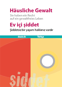 Cover Häusliche Gewalt, deutsch und türkisch